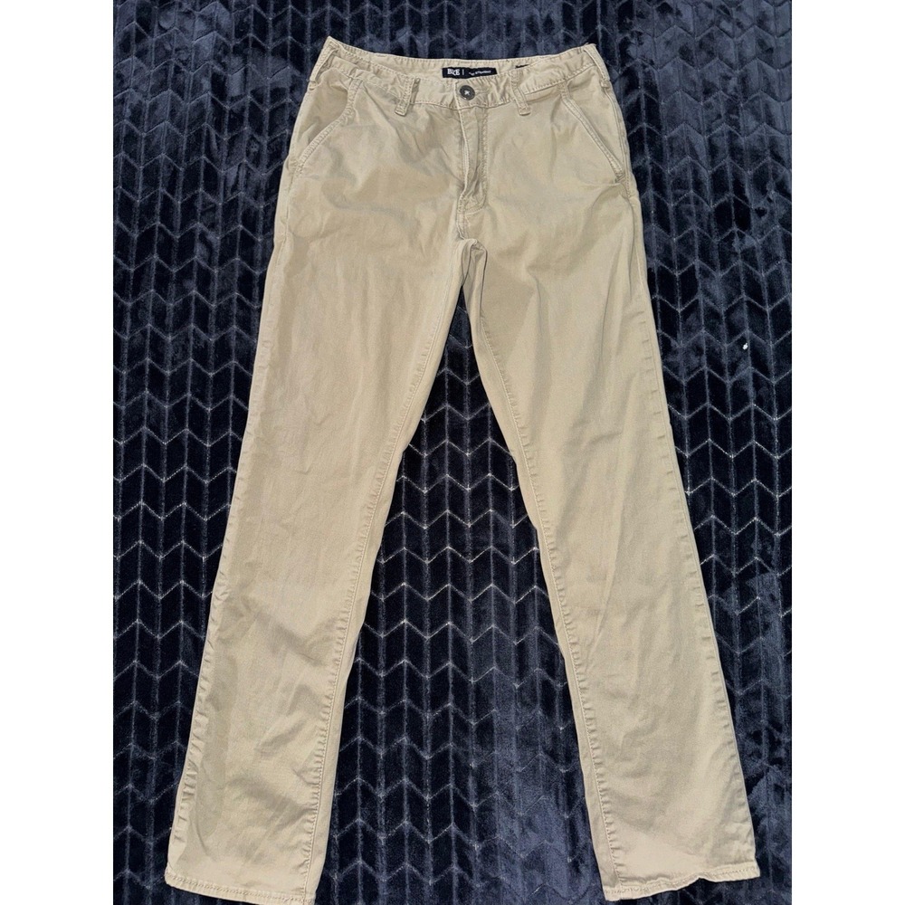 BKE Buckle Mens Jake Jeans Brown‎ Straight Embroidered Medium Wash Faded Sz 29
